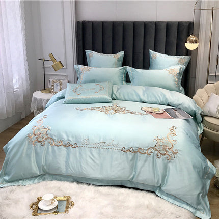 Four-Piece Cotton Bedding Ice Silk Summer European Style
