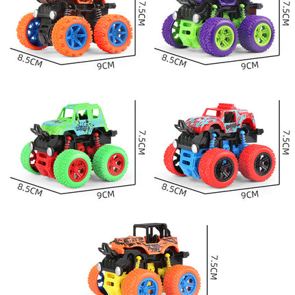 Children's Toy Stunt Off-road Vehicle Four-wheel Drive Inertial Off-road Vehicle Flip Dynamic Stunt Car Anti-drop Pull Back Car