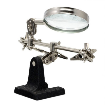 Welding Magnifier Auxiliary Fixture with Iron Stand Desktop Stand Combined Welding Table Repair Tool Table