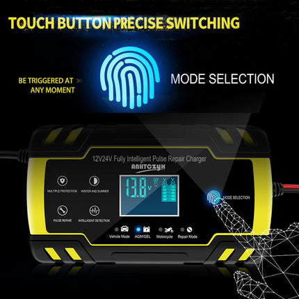 12V-24V 8A automatic digital LCD charger