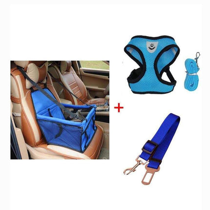 Luxury Pet's Safety Car Seat Carrier + Premium Harness & Leash set + Car Safety Belt