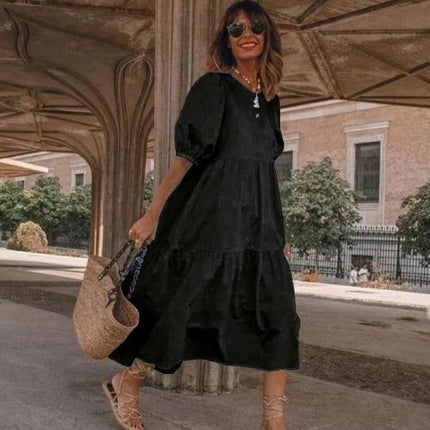 Loose plus size new big swing dress