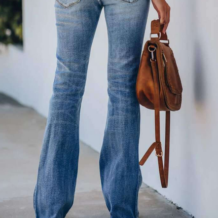 High-rise stretch bootcut jeans