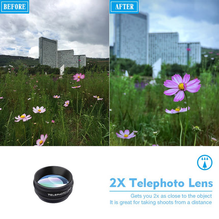 APEXEL Phone lens kit universal 10 in 1 Fisheye Wide Angle macro Lens CPL Filter Kaleidoscope+2X telescope Lens for smartphone