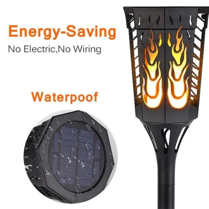 Anti-True Flame Solar Torch Light 96Led