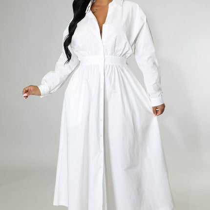 Casual Long Sleeve Plus Size Women's Shirt