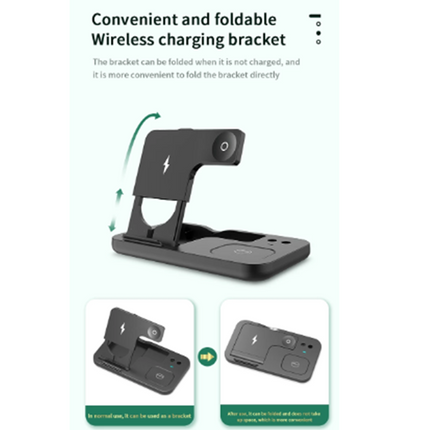 Mobile phone holder watch headset wireless charger