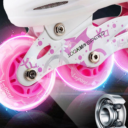 Skate Children Full Set Beginner Adjustable Skate Shoes Boys Roller Skates Women
