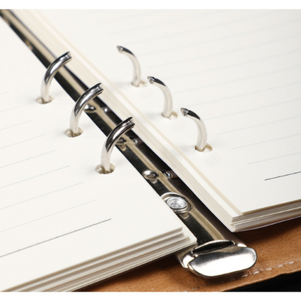 A5 leather buckle 6-hole clip notebook