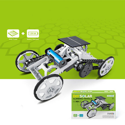 DIY solar upgraded four-wheel drive climbing car