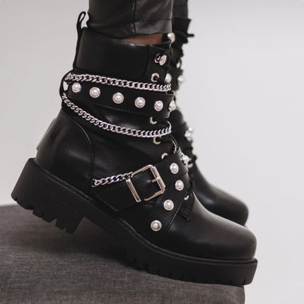 Women's British style all-match motorcycle boots