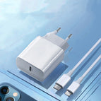 White / European and data cable