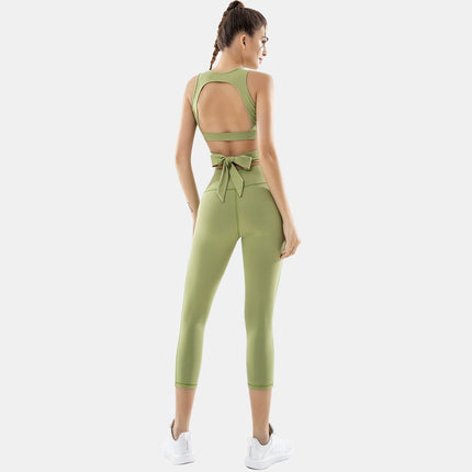 Two-piece yoga clothing suit