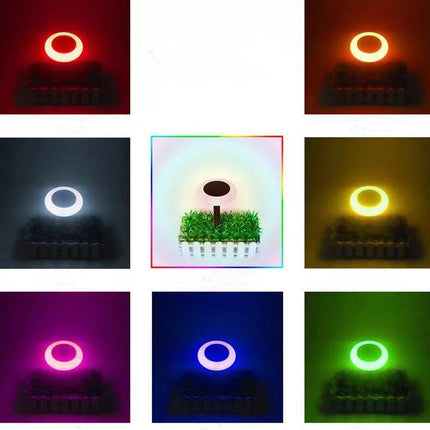 RGB round colorful solar lawn lights