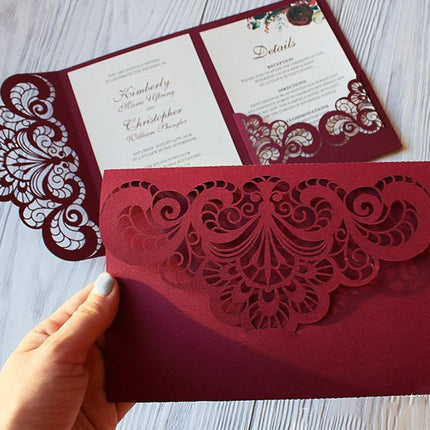 Carbon steel hollowed-out greeting card invitation knife die