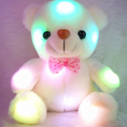 Colorful glowing hug bear doll love teddy bear plush toy