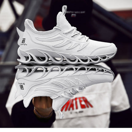 Shock-absorbing running shoes