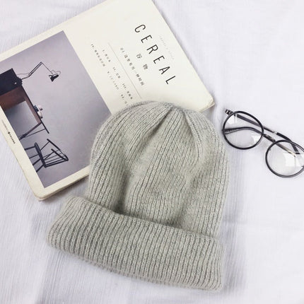 Autumn Winter Rabbit Hair Winter Skullies Hat