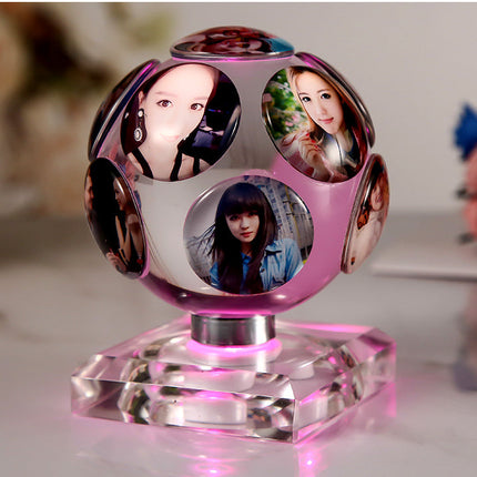 Crystal Photo Frame Rotating Table