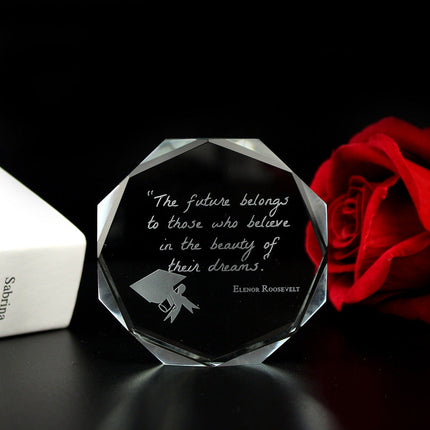 Inner Carved Crystal Paperweight
