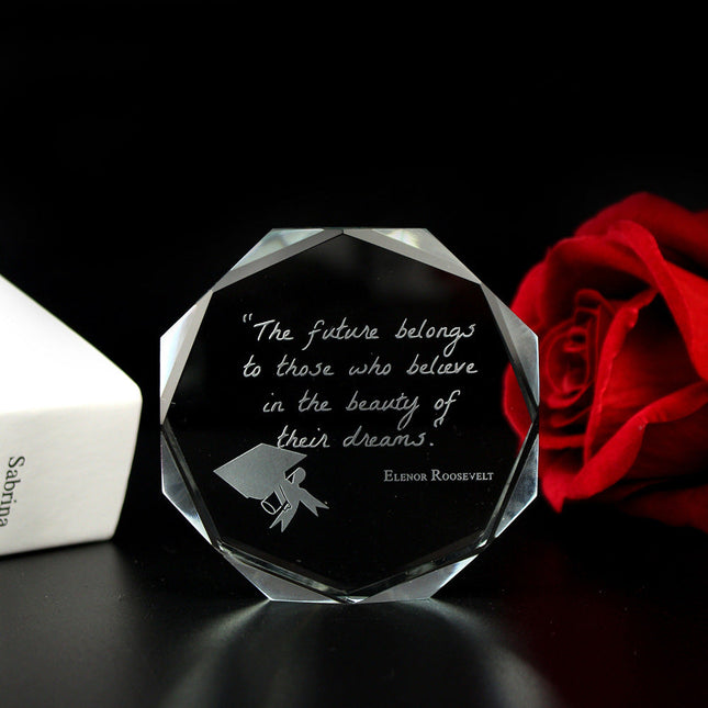 Inner Carved Crystal Paperweight