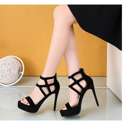 New size suede women's shoes with back zip