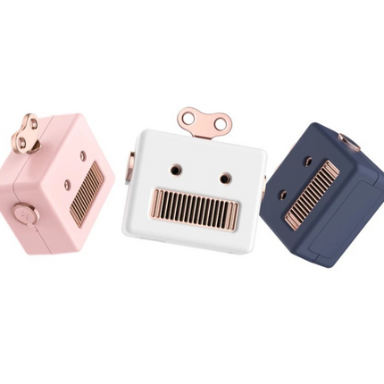 Compatible With Mini Portable Wireless Bluetooth Speaker Cute Robot Music Play Built-in Mic TF FM Radio MP3 Hands-free Call Outdoor Loudspeakers