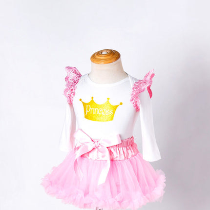 Cross-border baby children's holiday crown romper