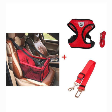 Luxury Pet's Safety Car Seat Carrier + Premium Harness & Leash set + Car Safety Belt