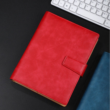 A5 leather buckle 6-hole clip notebook