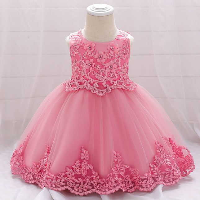 Baby girl one year old net yarn princess dress