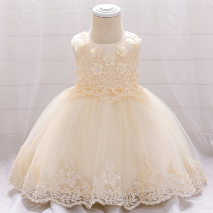 Baby girl one year old net yarn princess dress