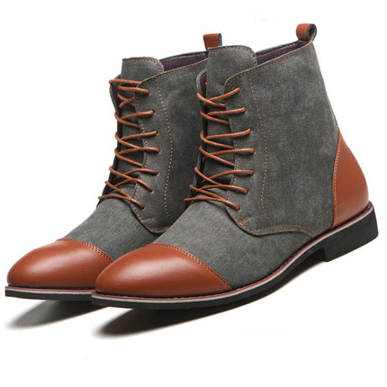 Men's Boots Plus Size New Canvas Martin Boots
