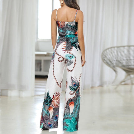SPRING FLORAL print casual jumpsuit FASHION FOR WOMEN