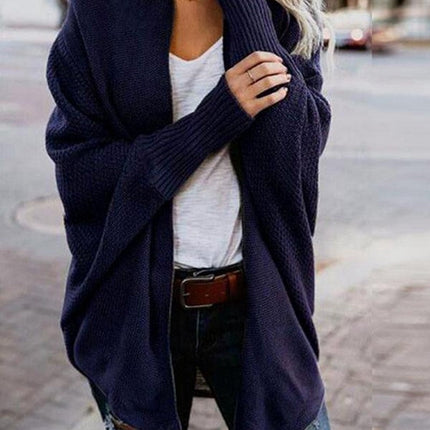 Bat Ssleeve Plus Size Knitted Cardigan Sweater