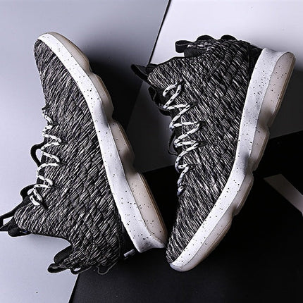Shock-absorbing large size basketball shoes high to help outdoor sports shoes
