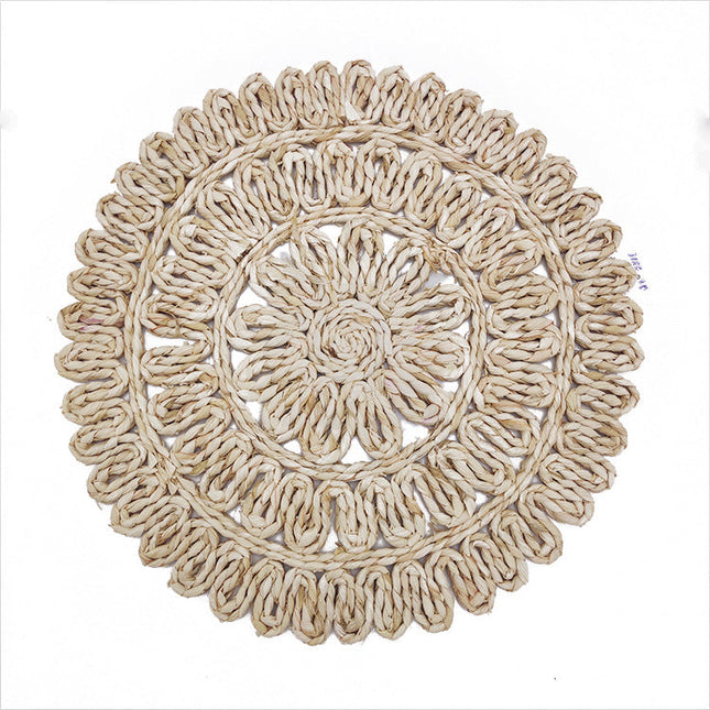 Hand-woven Floral Cushion Dining Table Insulation