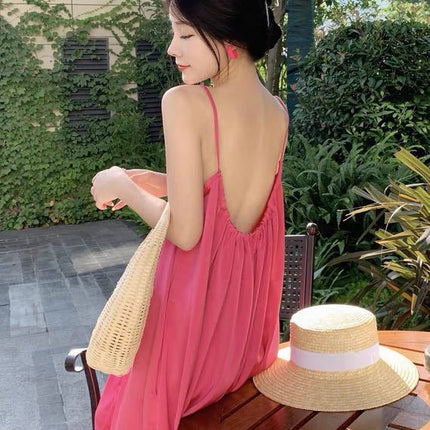 French Niche Super Fairy Back Beach Skirt