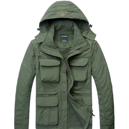 Winter thickened large outdoor tactical windbreaker