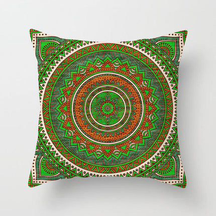 Ethnic style mandala pattern religious ceremony belief polyester pillowcase