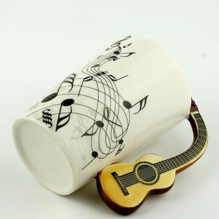 Creative Music Violin Style Guitar Ceramic Mug Coffee Tea Milk Stave Cups With Handle Coffee Mug Novelty Gifts