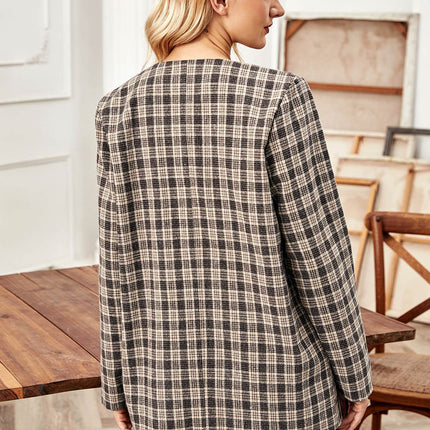 Fall and winter plaid blazer