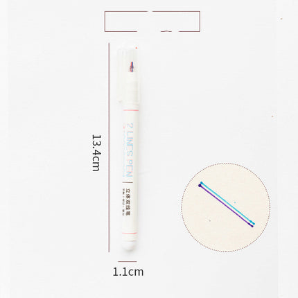 Students Use Two-Color Hand Account Pen To Mark Key Highlighter