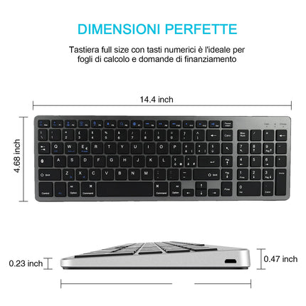 Tablet Phone Universal Digital Rechargeable Bluetooth Keyboard