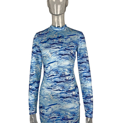 Sexy Long Sleeve Sexy Plus Size Nightclub Dress