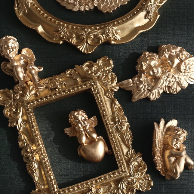 Golden Retro Photo Frame Nail Art Jewelry Decoration Home Decoration Photography Background Shooting Photo Props