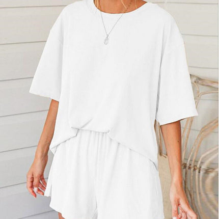 Loose Plus Size Casual Shorts Two-piece Suit