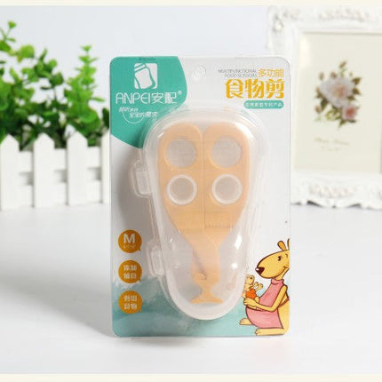 Multifunctional Grinding Food Scissors Baby Food Supplement Scissors
