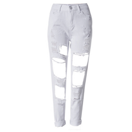 Women Ripped Jeans femme Plus Size Casual Denim Pants