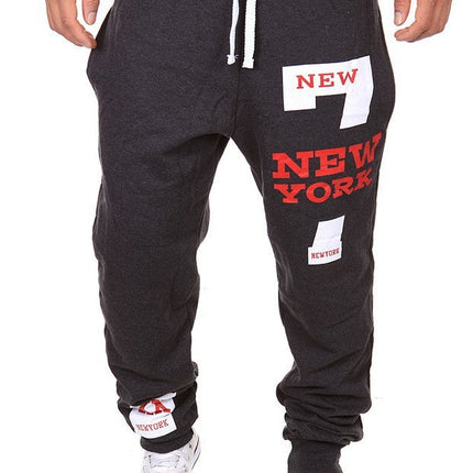 Number 7 Printed Letter Bouquet Foot Pants